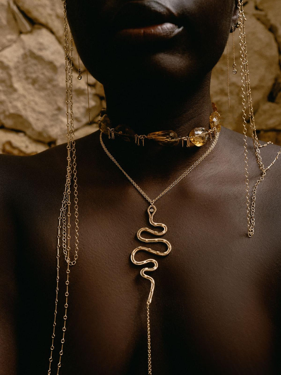 Snake Necklace | Goldish