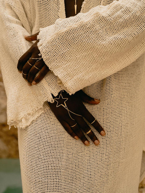 Cadena de mano con ojo de diamante