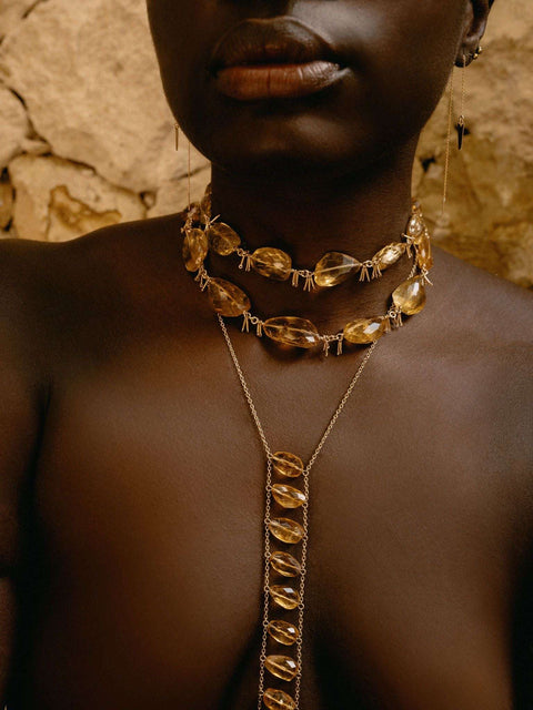 Spine Gemstone Body Chain