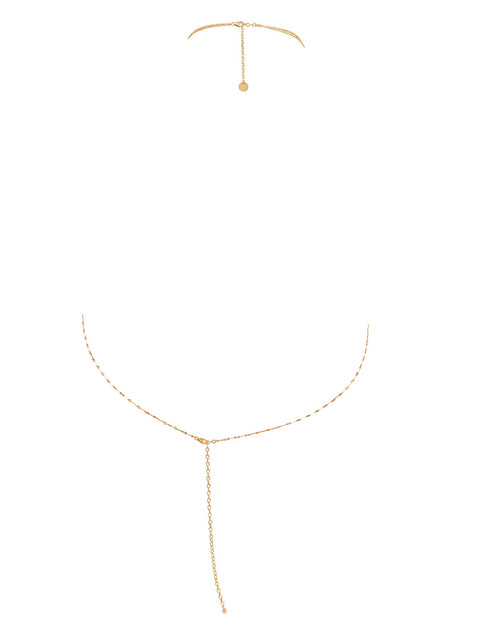 Womb Pearl Body Chain - Goldish