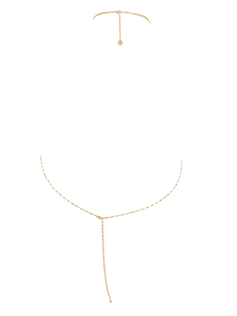 Womb Pearl Body Chain - Goldish