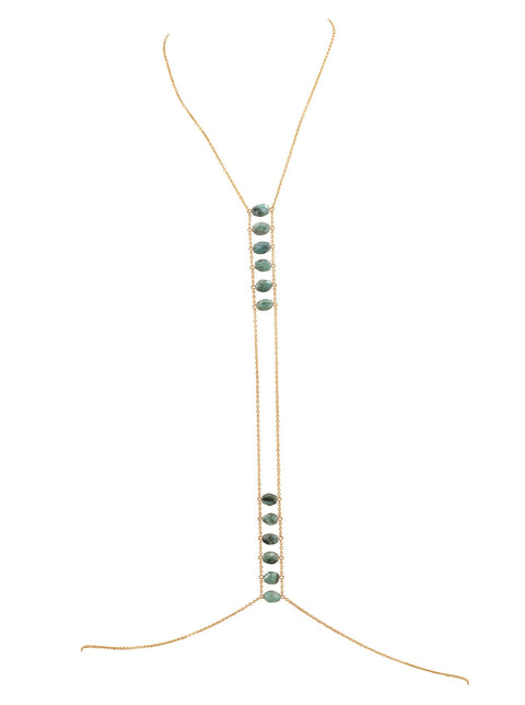 Ladders To Bliss Gemstone Body Chain - Goldish