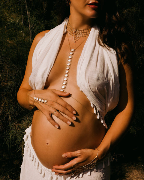 Spine Pearl Body Chain