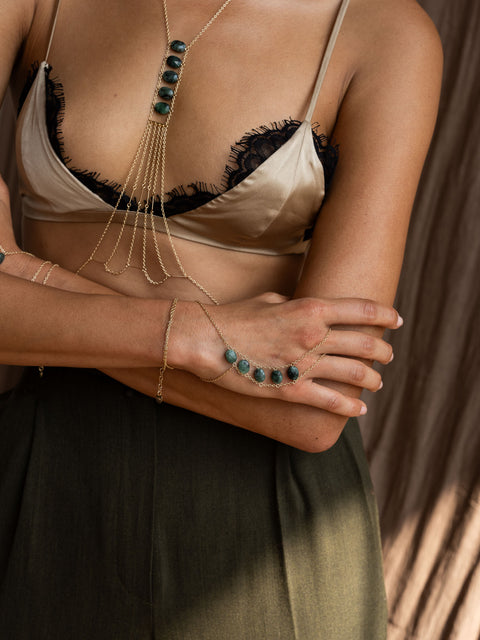 Heart Chakra Gemstone Body Chain