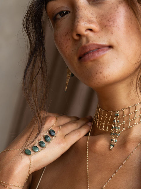 Ladders To Bliss Gemstone Hand Chain