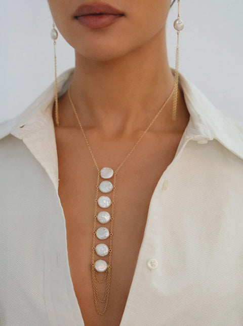 7 Chakra Pearl Necklace