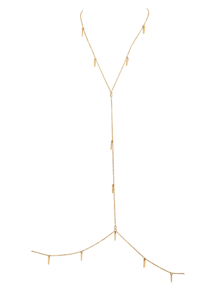 Arrow Vine Body Chain - Goldish