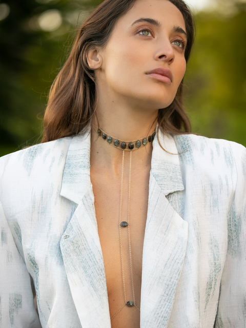 Crown Choker Gemstone Body Chain