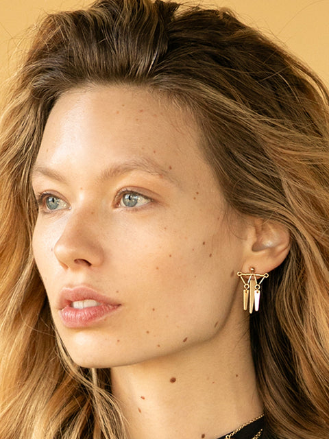Crown Earrings - Goldish
