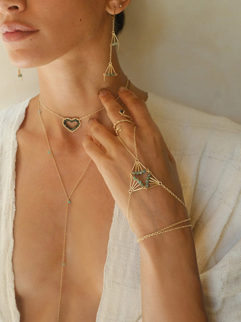 Triangle Blossom Hand chain