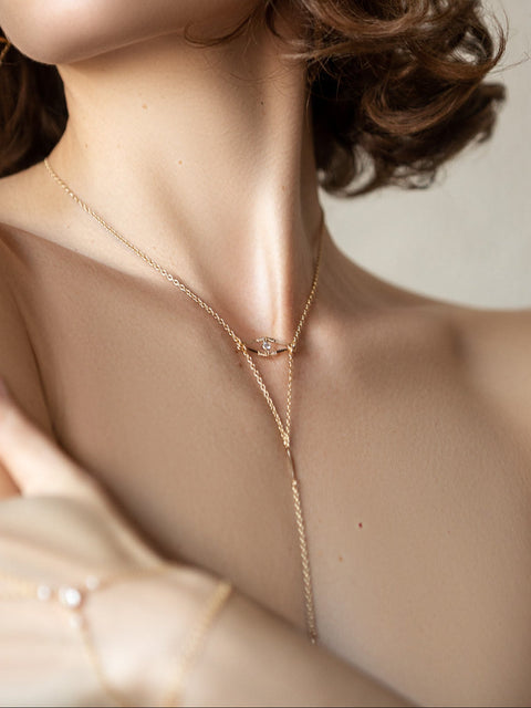 Diamond Eye Body Chain - Goldish