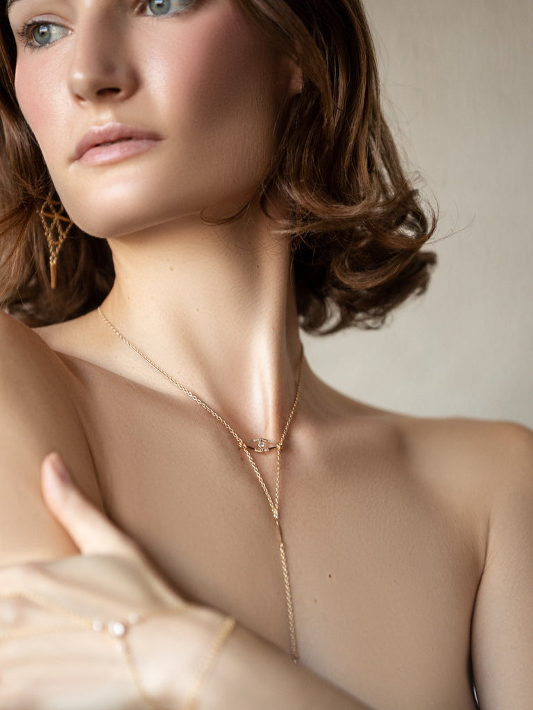 Diamond Eye Body Chain - Goldish