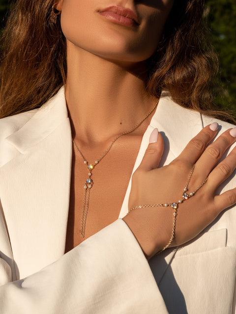 Serendipity Diamond Hand Chain - Goldish