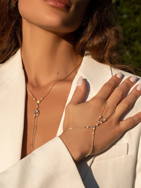 Serendipity Diamond Necklace - Hand Chain