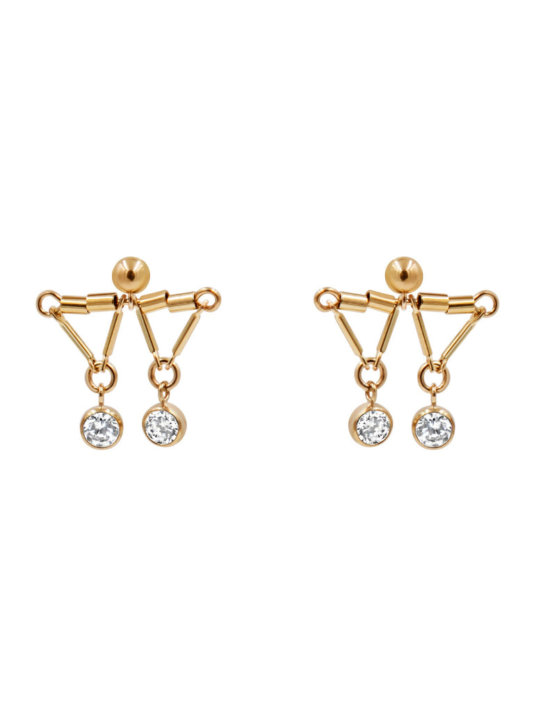 Crown Earrings - Goldish