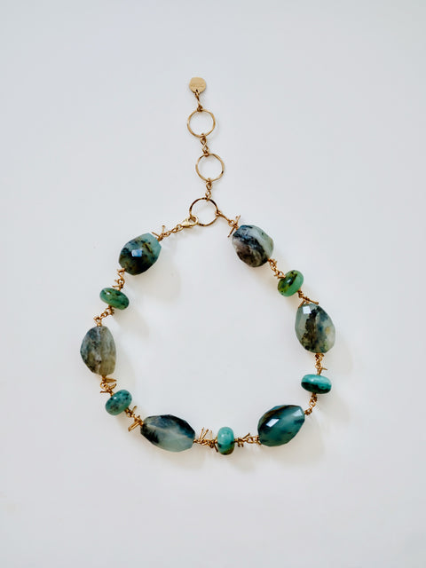 Peruvian Blue & Green OPALS Choker