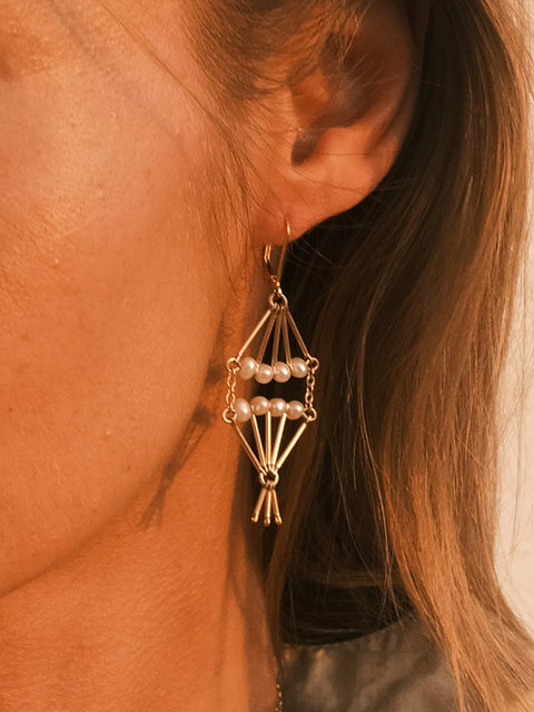 Lucky Blossom Fish Earrings