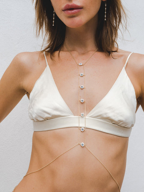 7 Chakra Flower Body Chain - Goldish