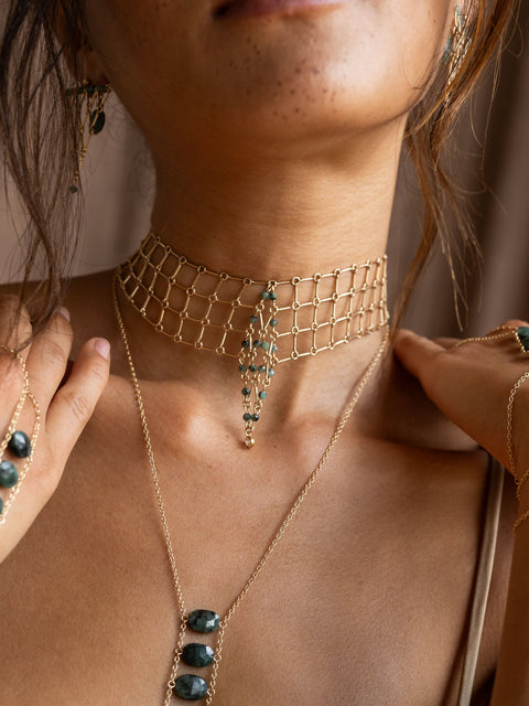 Cleopatra Gemstone Choker Necklace