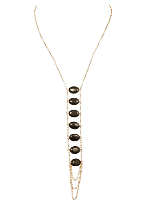 7 Chakra Necklace - Goldish
