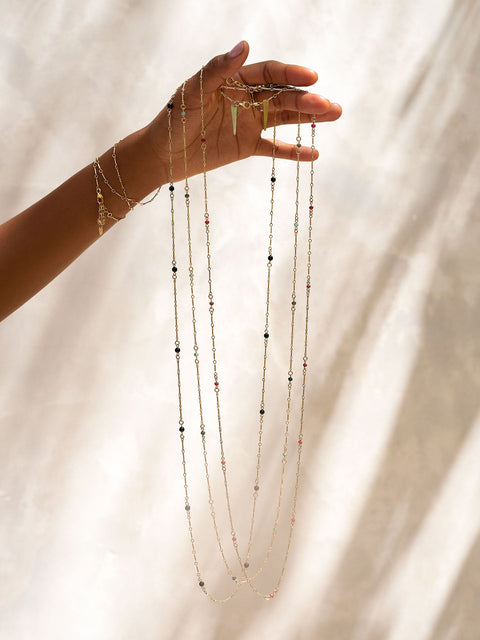 Perfection Gemstone Chain - Goldish
