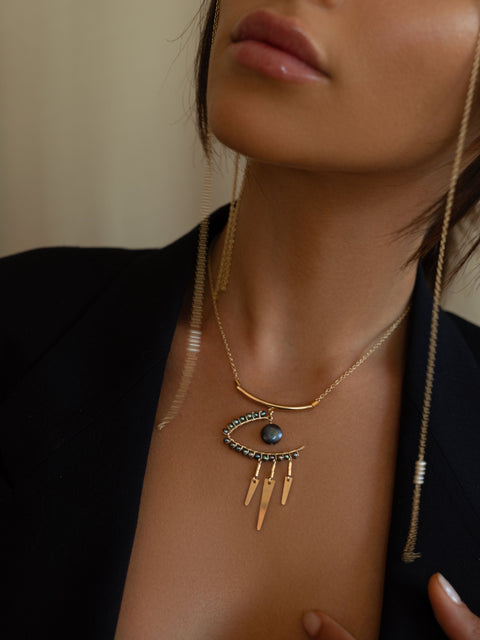 Eye of Ra Necklace - Goldish