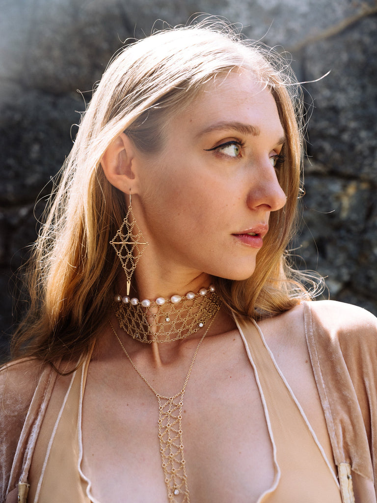 Starlight Earrings - Goldish