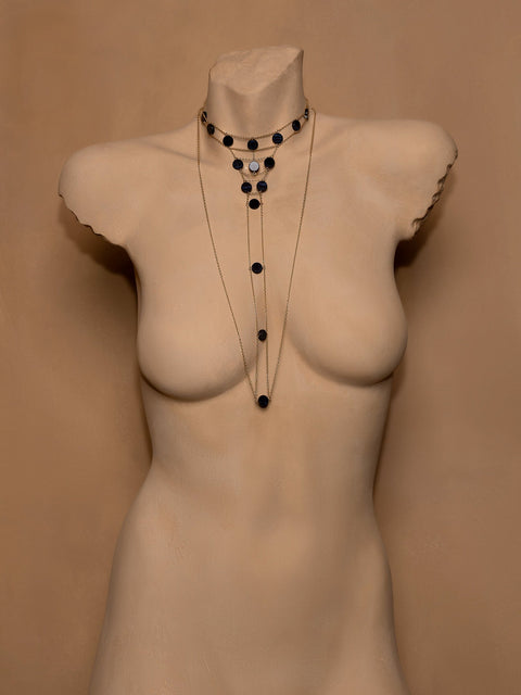 Tree of Life Choker Body Chain - Large Stone - Goldish