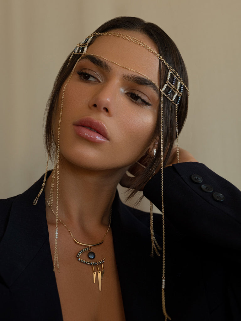 Joker Face Chain - Goldish