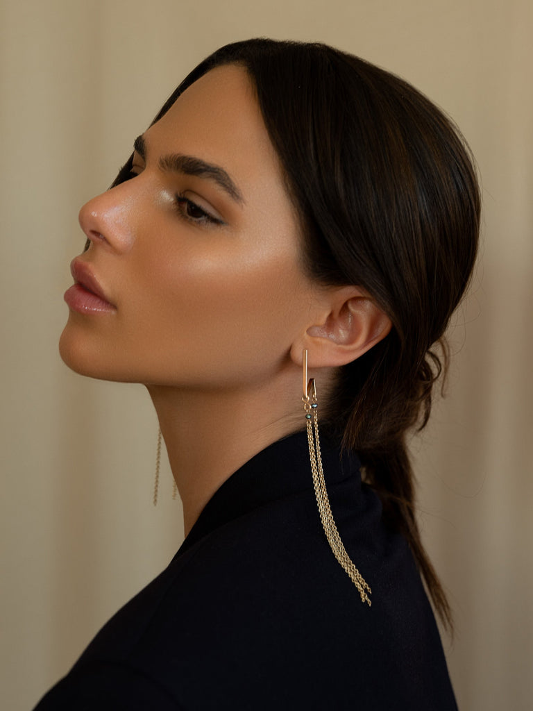 Doublicious Pearl Earring - Goldish