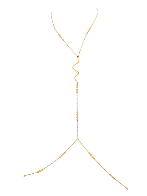 Serpentine Embrace Body Chain - Goldish