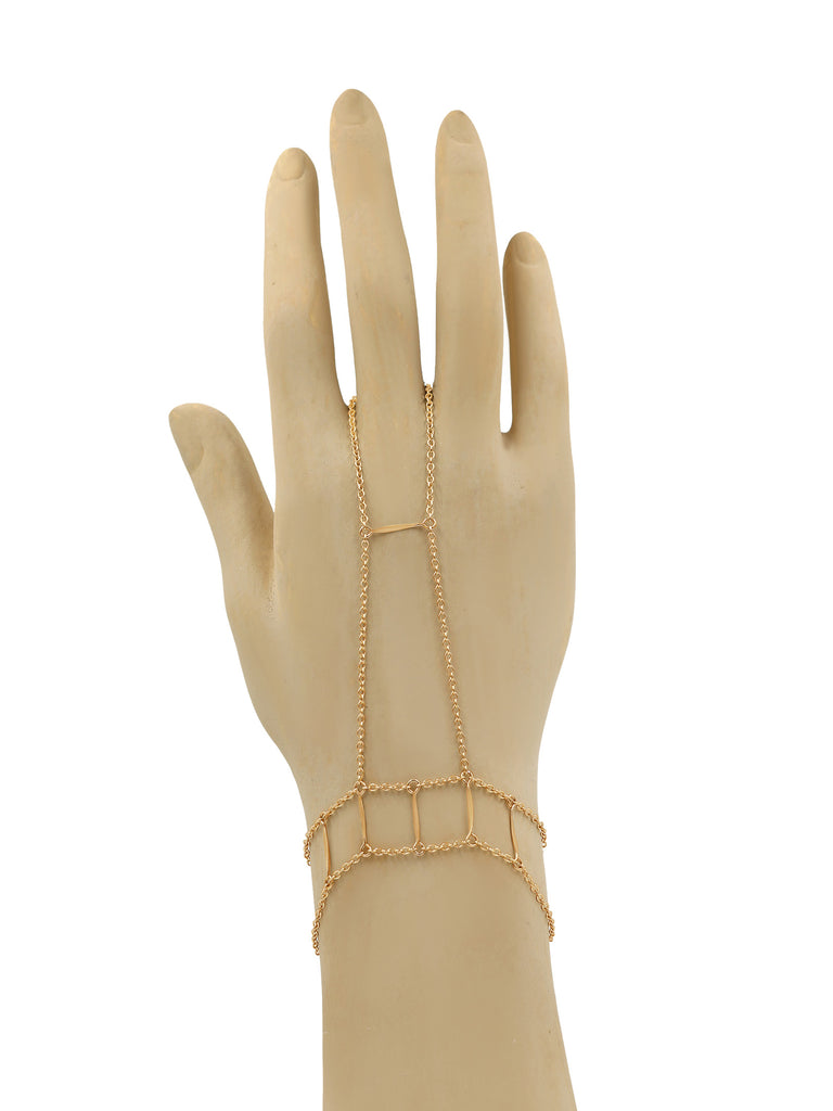 Crown Hand Chain - Goldish