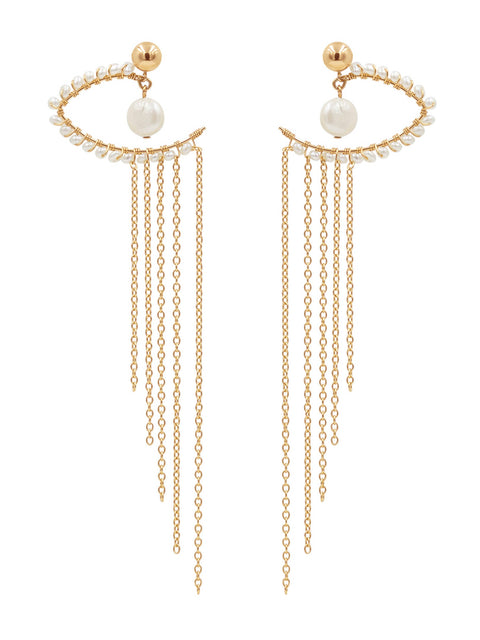 Eye of Ra / Horus Waterfall Earring - Goldish
