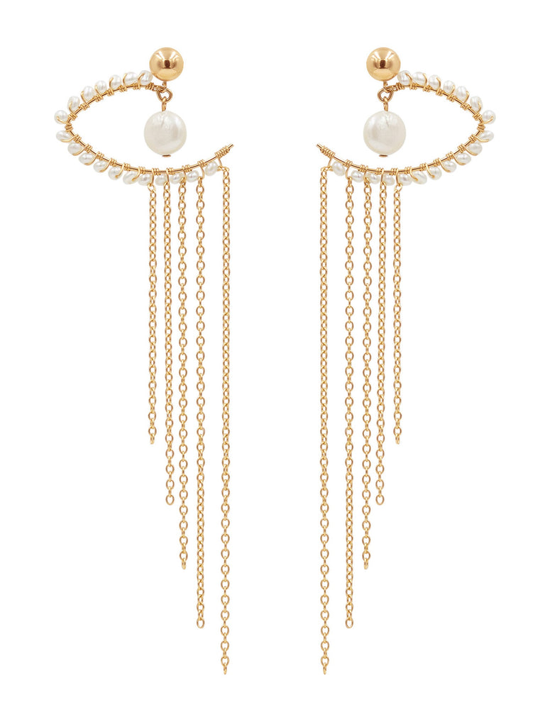 Eye of Ra / Horus Waterfall Earring - Goldish
