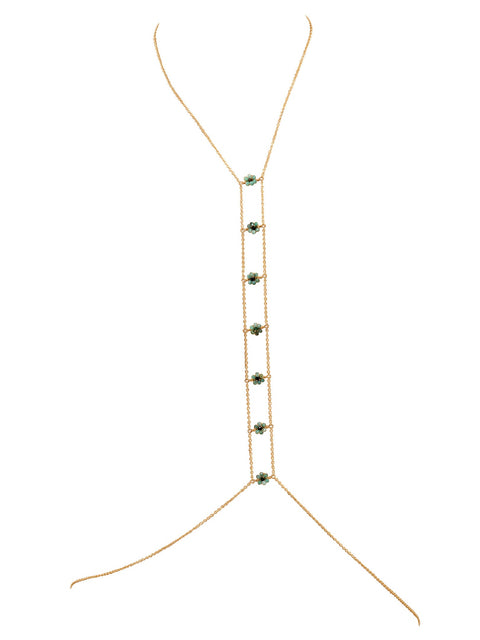 7 Chakras Flower Body Chain - Goldish