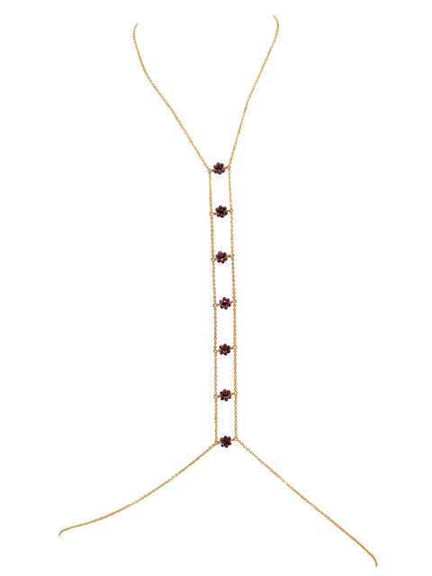 7 Chakras Flower Body Chain - Goldish