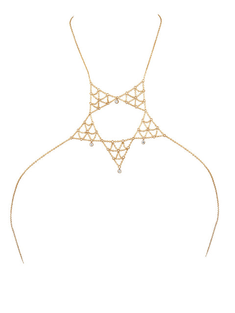 Portal Arrows Harness Body Chain - Goldish