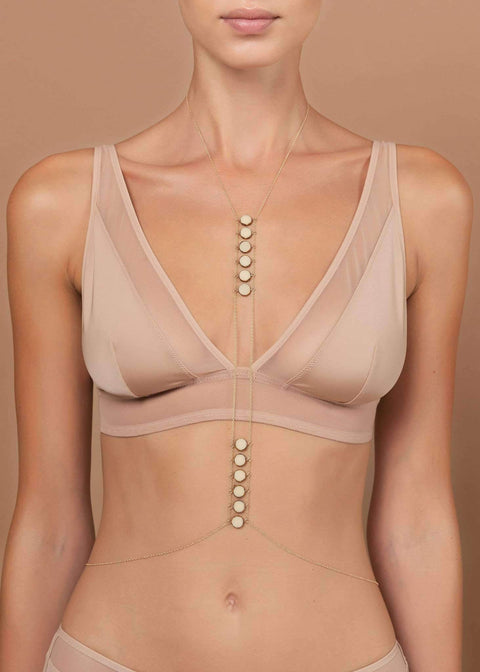 Circle Stone Ladders to Bliss Bodychain - Goldish
