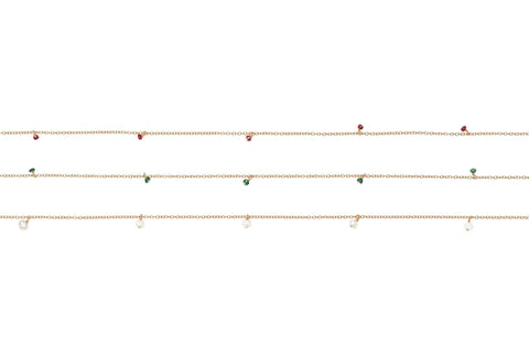 Crystal Vine Back Chain / Choker - Goldish