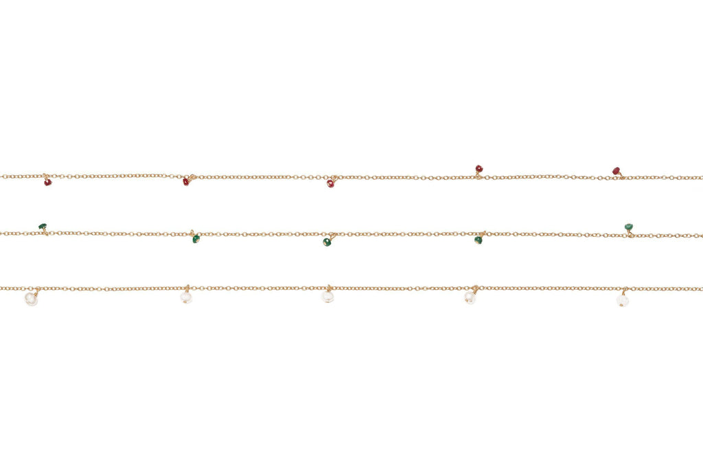 Crystal Vine Back Chain / Choker - Goldish