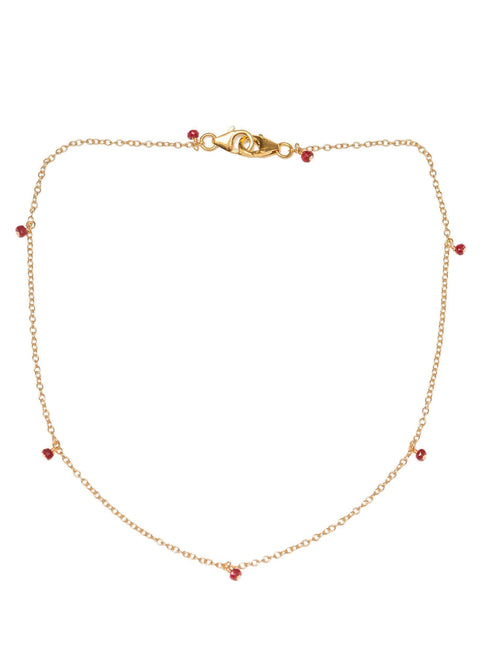 Crystal Vine Back Chain / Choker - Goldish