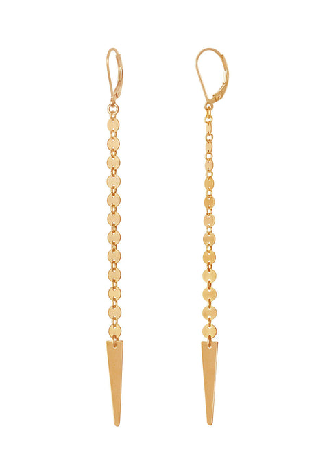 Disco Arrow Earring - Goldish