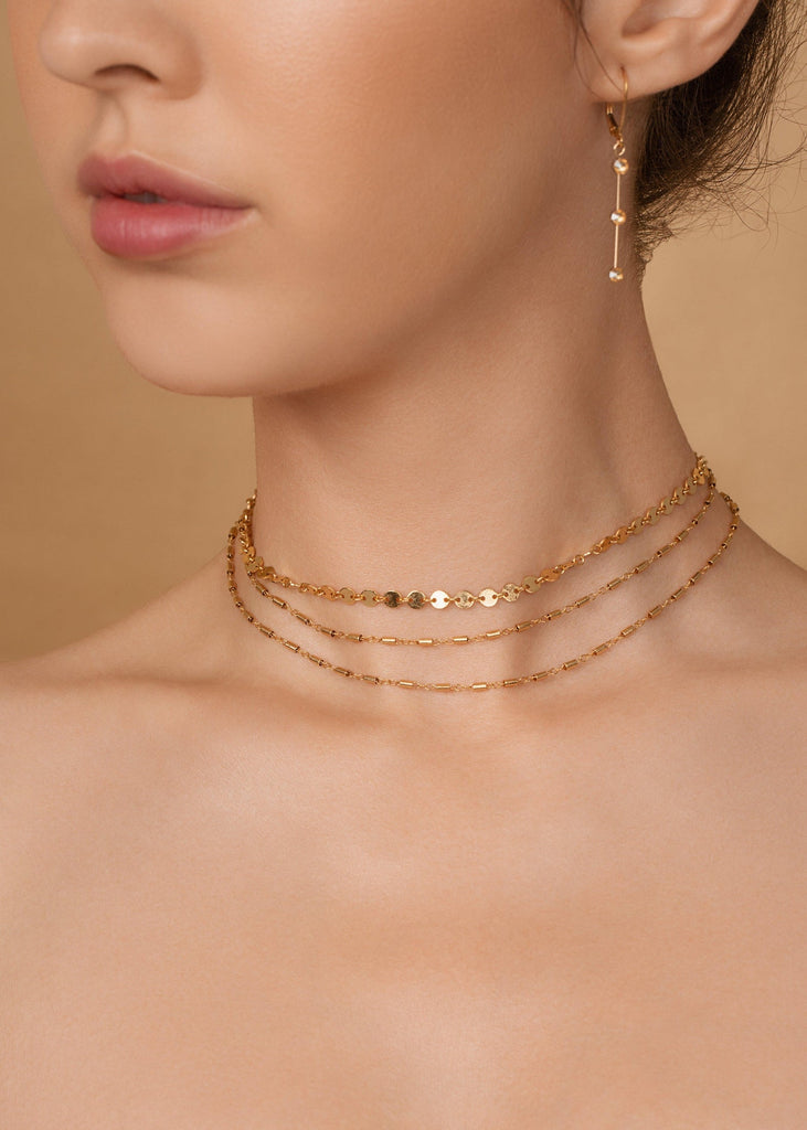 Disco Star Choker - Goldish