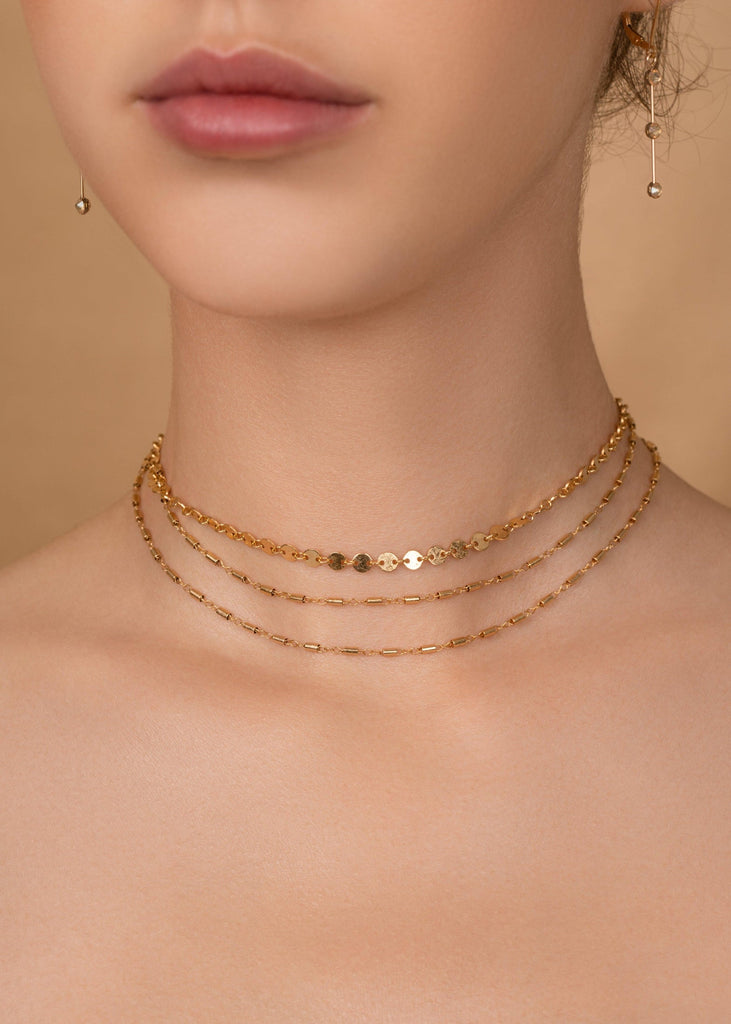 Disco Star Choker - Goldish