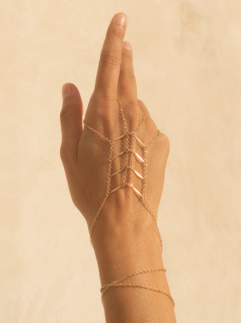 Double Ladders to Bliss Handchain - Goldish