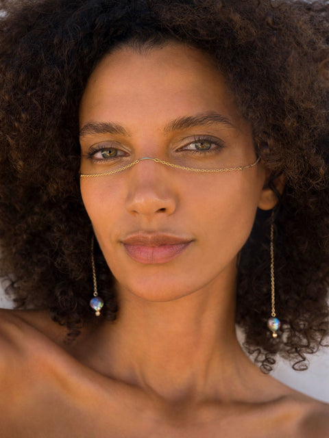 Black Pearl Facechain - Goldish