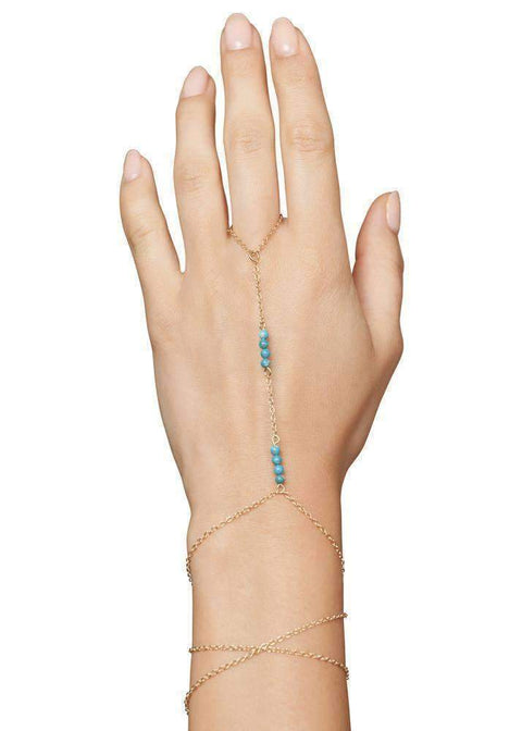 Gemstone Simplicity Handchain - Goldish