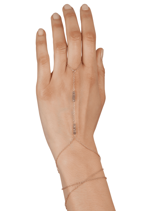 Gemstone Simplicity Handchain - Goldish