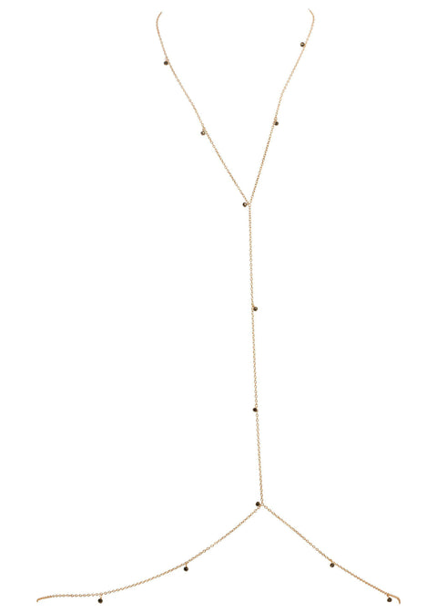 Gemstone Vine Bodychain - Goldish