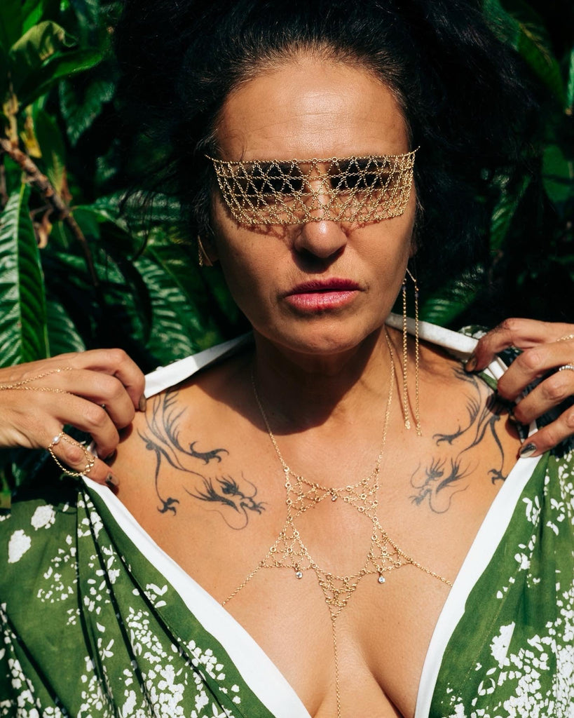 Portal Body Chain with Zirconia - Goldish